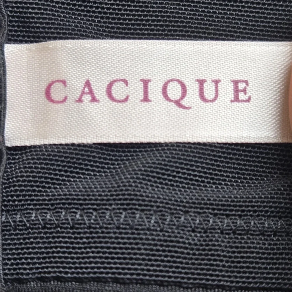 Cacique Women Bra‎ 42DD Black T Shirt Underwire Strap Adjustable